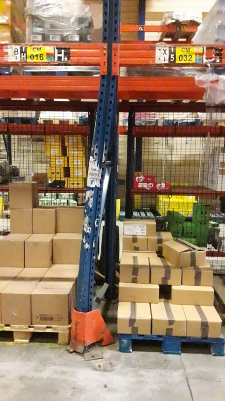 een stelling met afwijkingen en schade